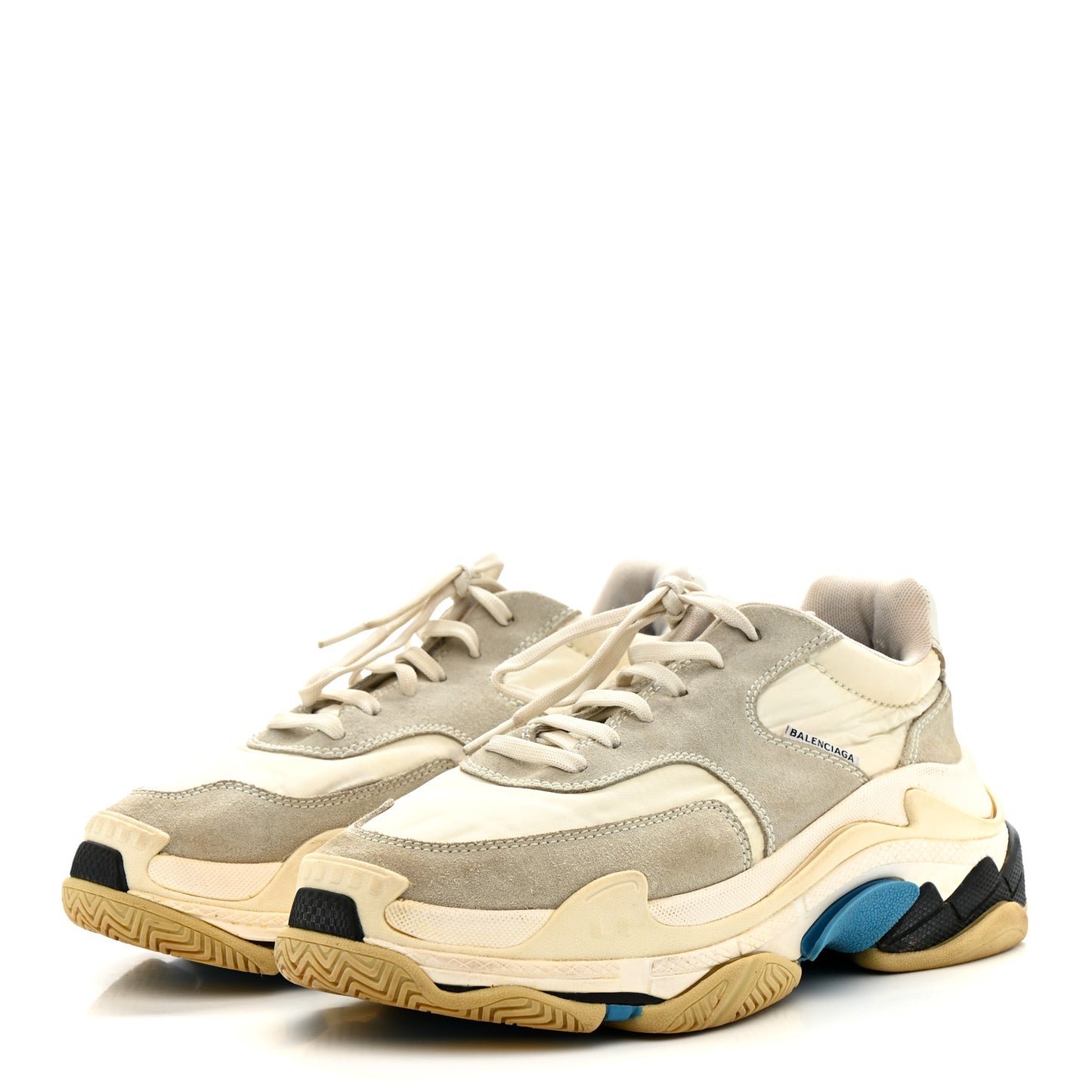 Nylon Suede Womens Triple S 2.0 Sneakers 39 Blue Multicolor