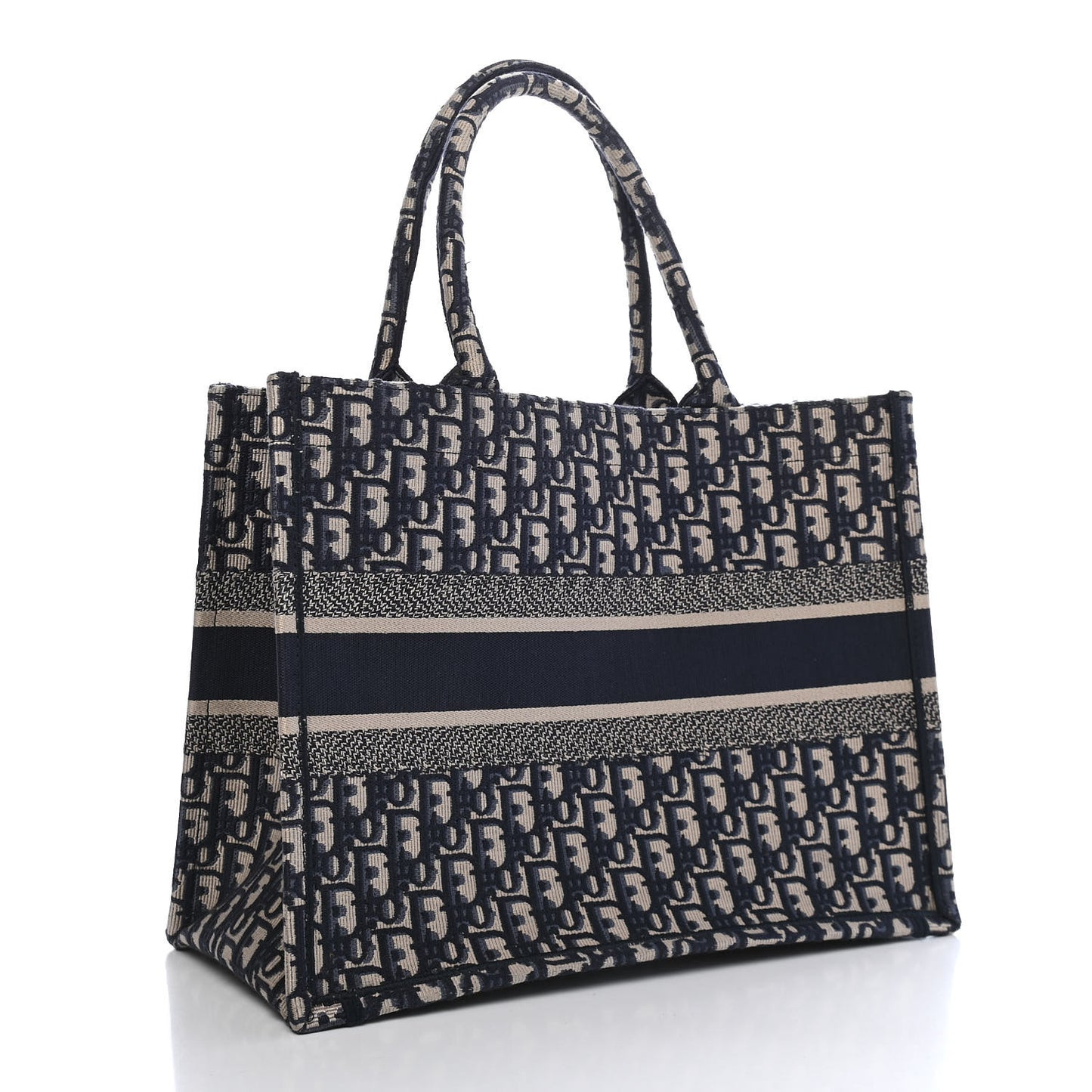 Oblique Medium Book Tote Blue Multicolor