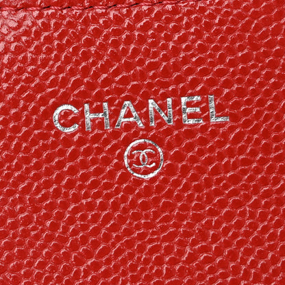 Chanel Caviar Quilted Medium Flap Wallet Red 6 of 8