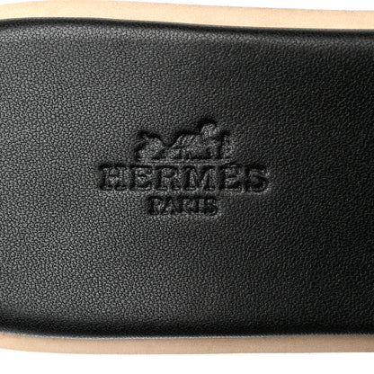 Hermes Calfskin Cork Eze 30 Sandals 39 Black 7 of 10