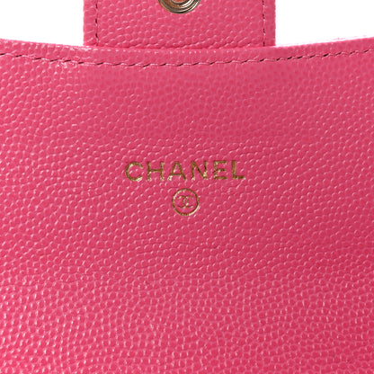 Chanel Caviar Quilted Medium Gusset Flap Wallet Pink 6 of 8