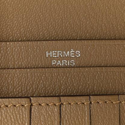 Hermes Shiny Alligator Bearn Compact Wallet Sable 7 of 8