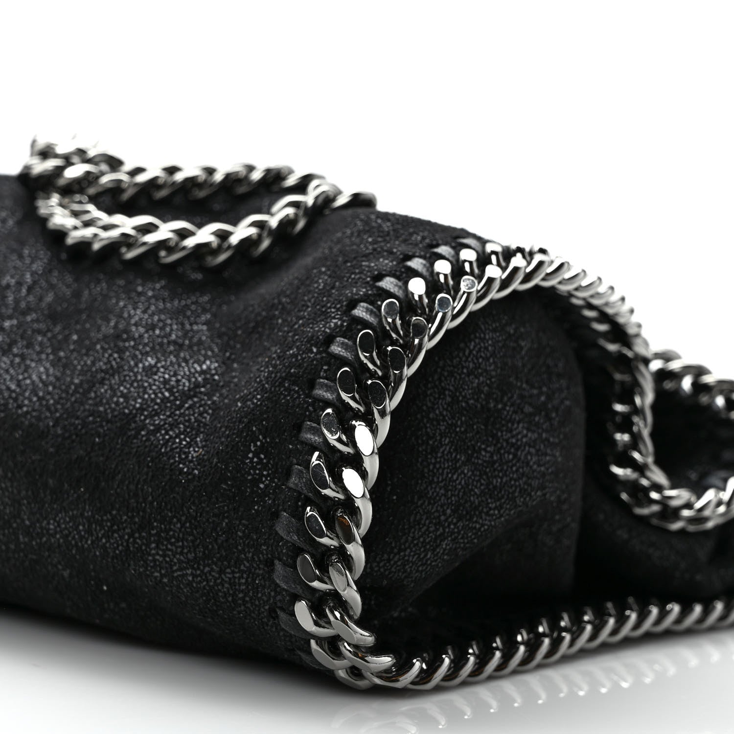 Stella McCartney Shaggy Deer Mini Falabella Fold Over Tote Black 8 of 8