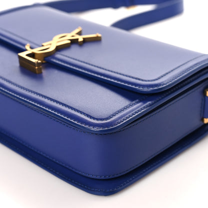 Saint Laurent Box Calfskin Monogram Medium Solferino Satchel Blue 9 of 9