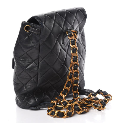 Chanel Lambskin Quilted CC Chain Backpack Black 3 of 18
