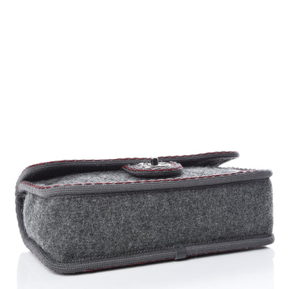 Chanel Wool Quilted Jumbo Edelweiss Single Flap Grey 4 of 9