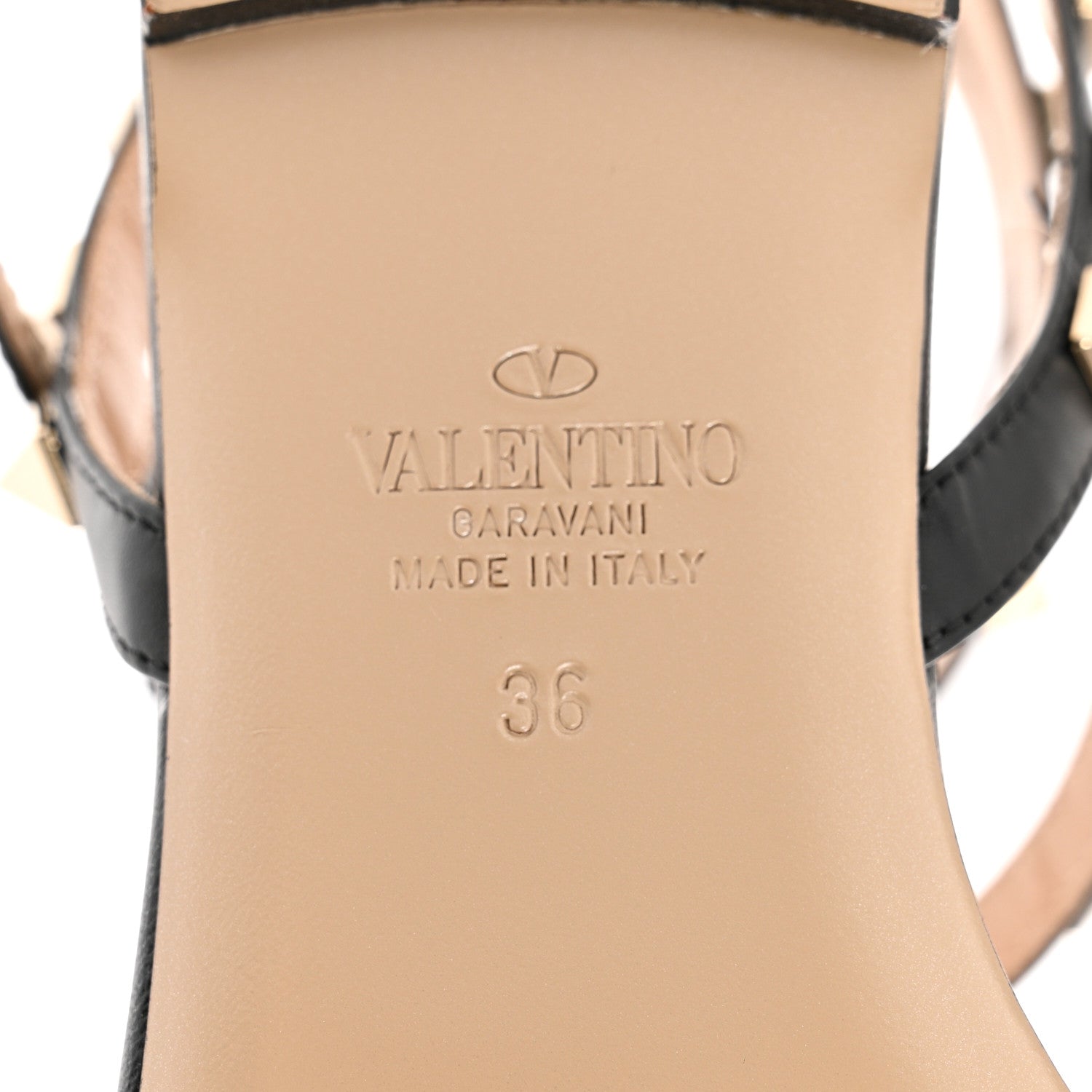 Valentino Garavani Calfskin Rockstud Ankle Wrap Flat Thong Sandals 36 Black 6 of 7