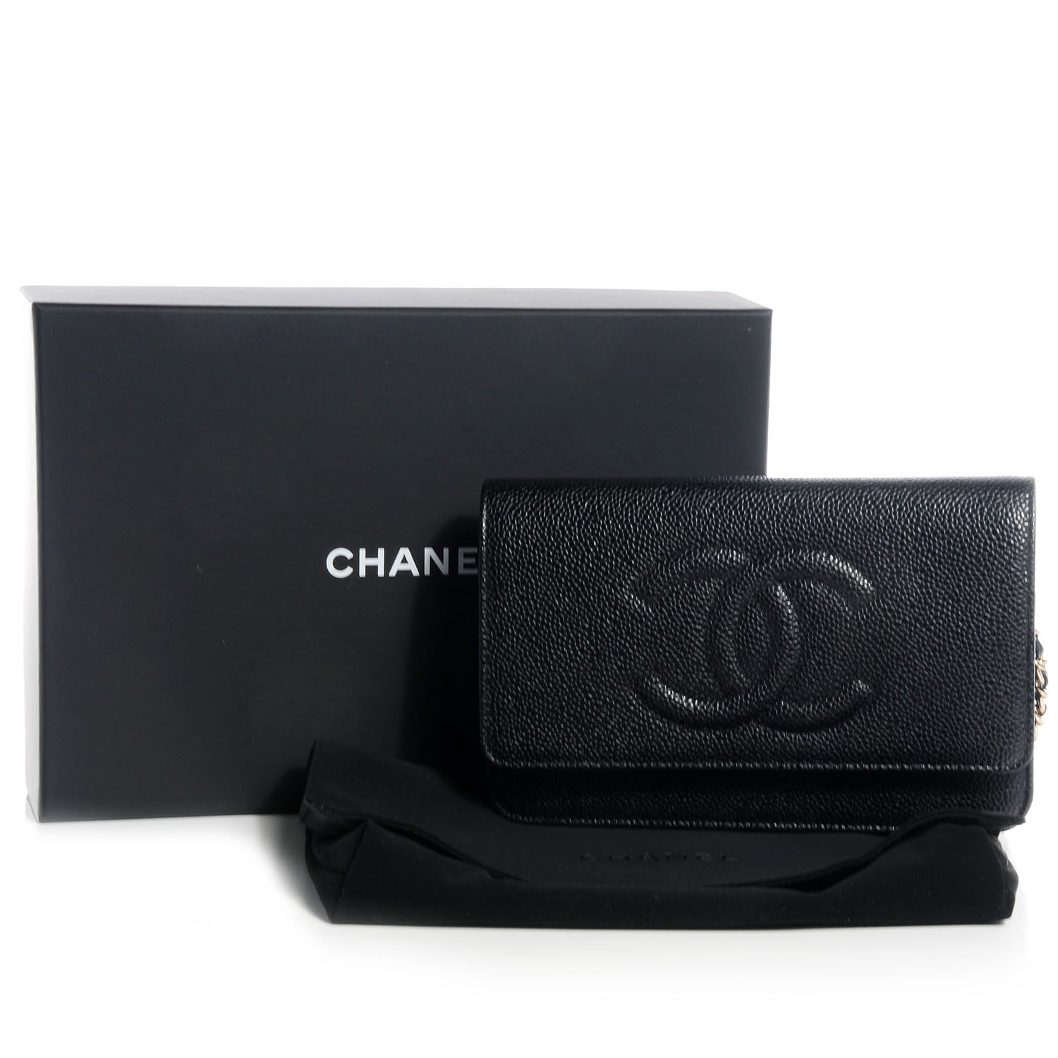 Chanel Caviar Timeless CC Wallet on Chain WOC Black 9 of 9