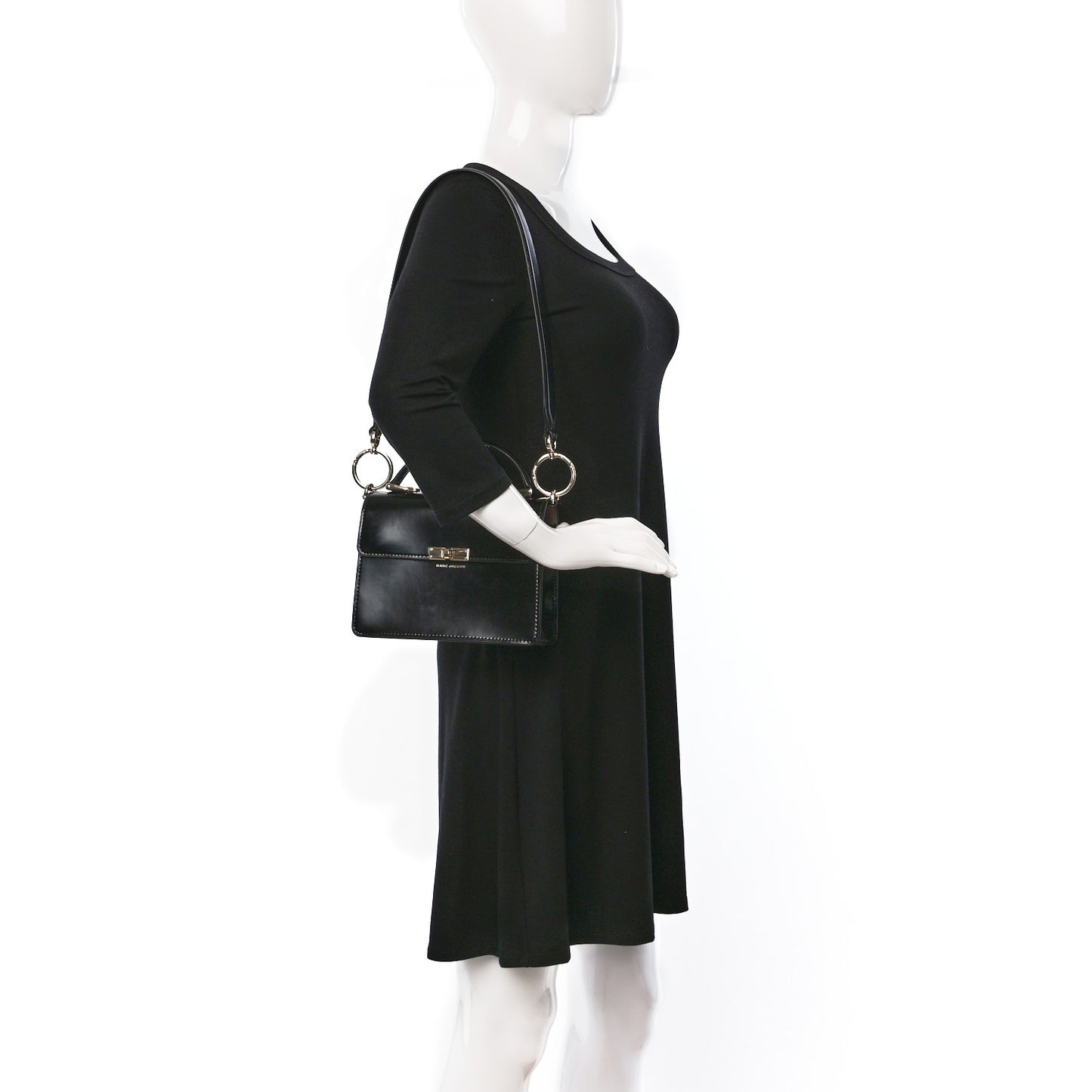 Calfskin The Downtown Shoulder Bag Black
