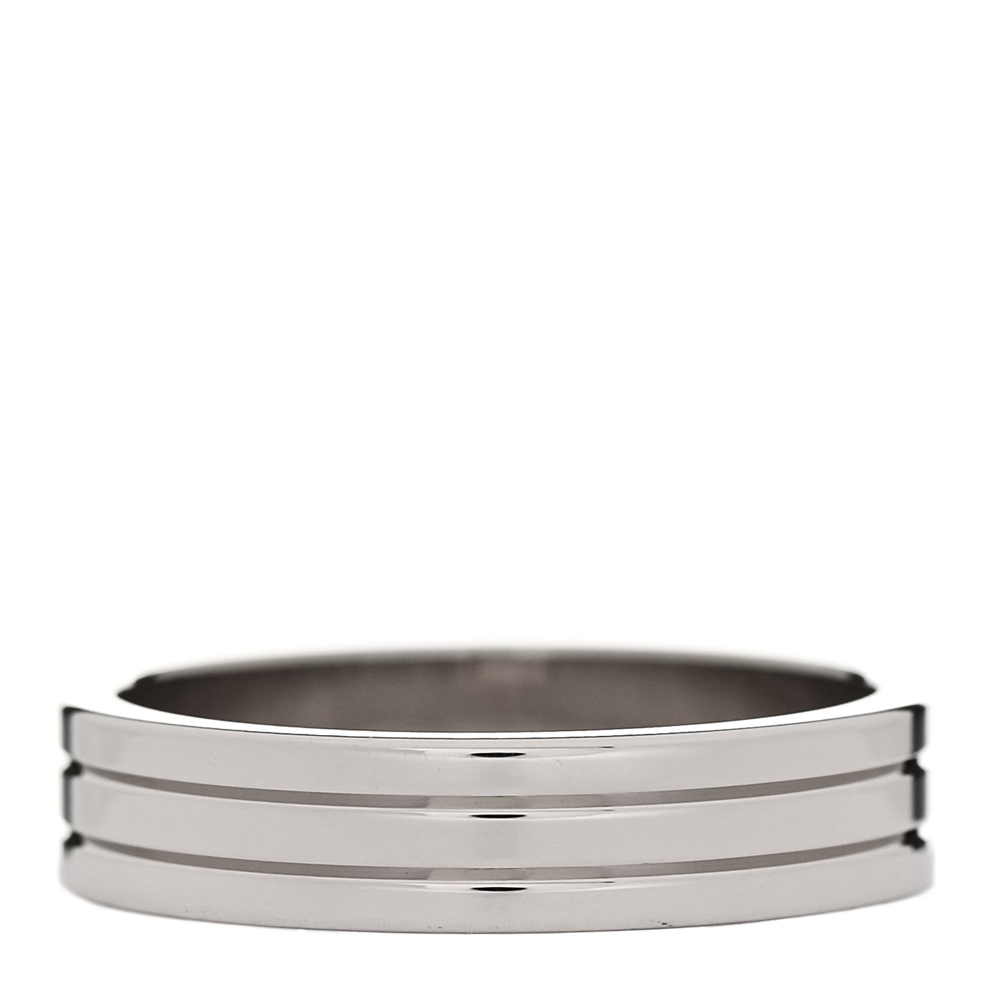 18K White Gold 4.8mm Vendome Louis Cartier Wedding Band Ring 58 8.5