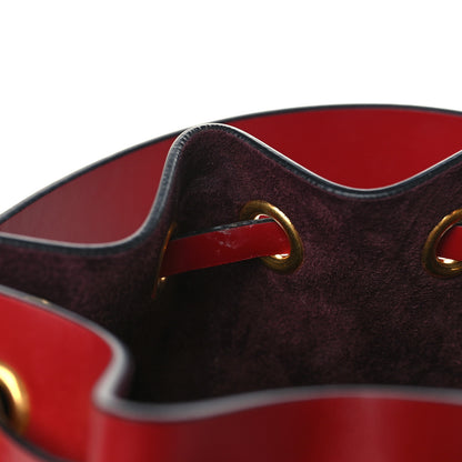 Valentino Garavani Calfskin Vlogo Walk Bucket Bag Red 6 of 6