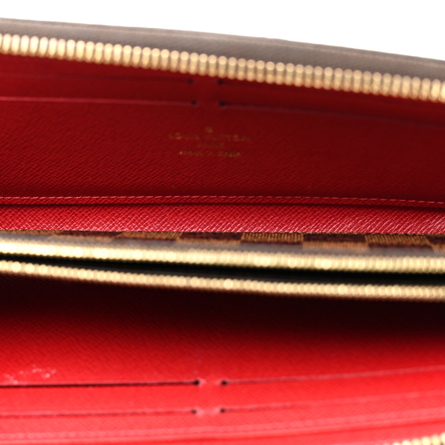 Damier Ebene Clemence Wallet Cherry