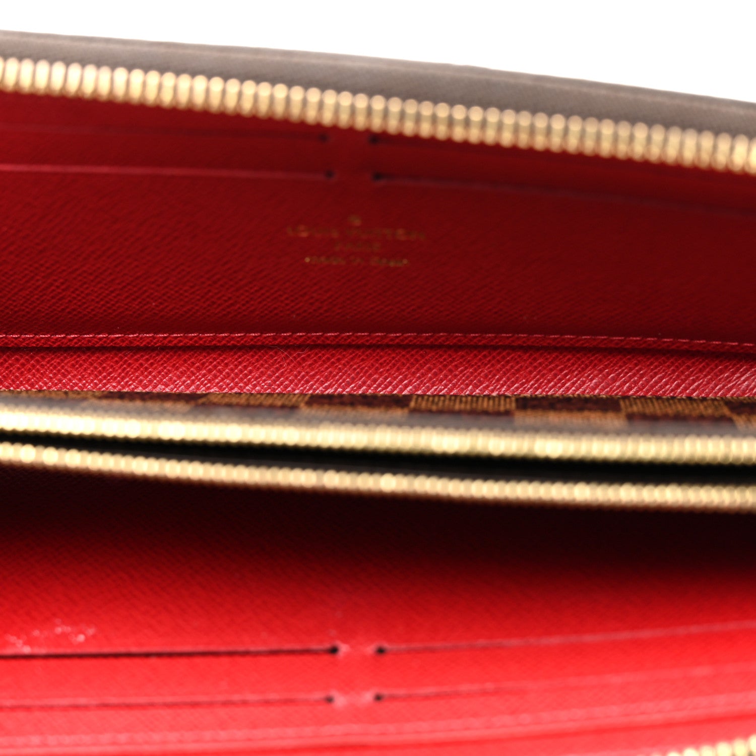 Louis Vuitton Damier Ebene Clemence Wallet Cherry 5 of 10