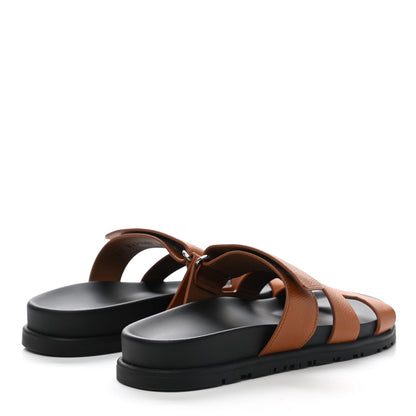 Hermes Epsom Womens Chypre Sandals 35 Natural 4 of 9