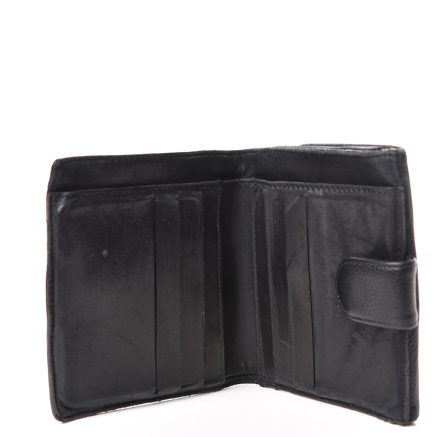 Caviar Timeless CC Compact French Wallet Black