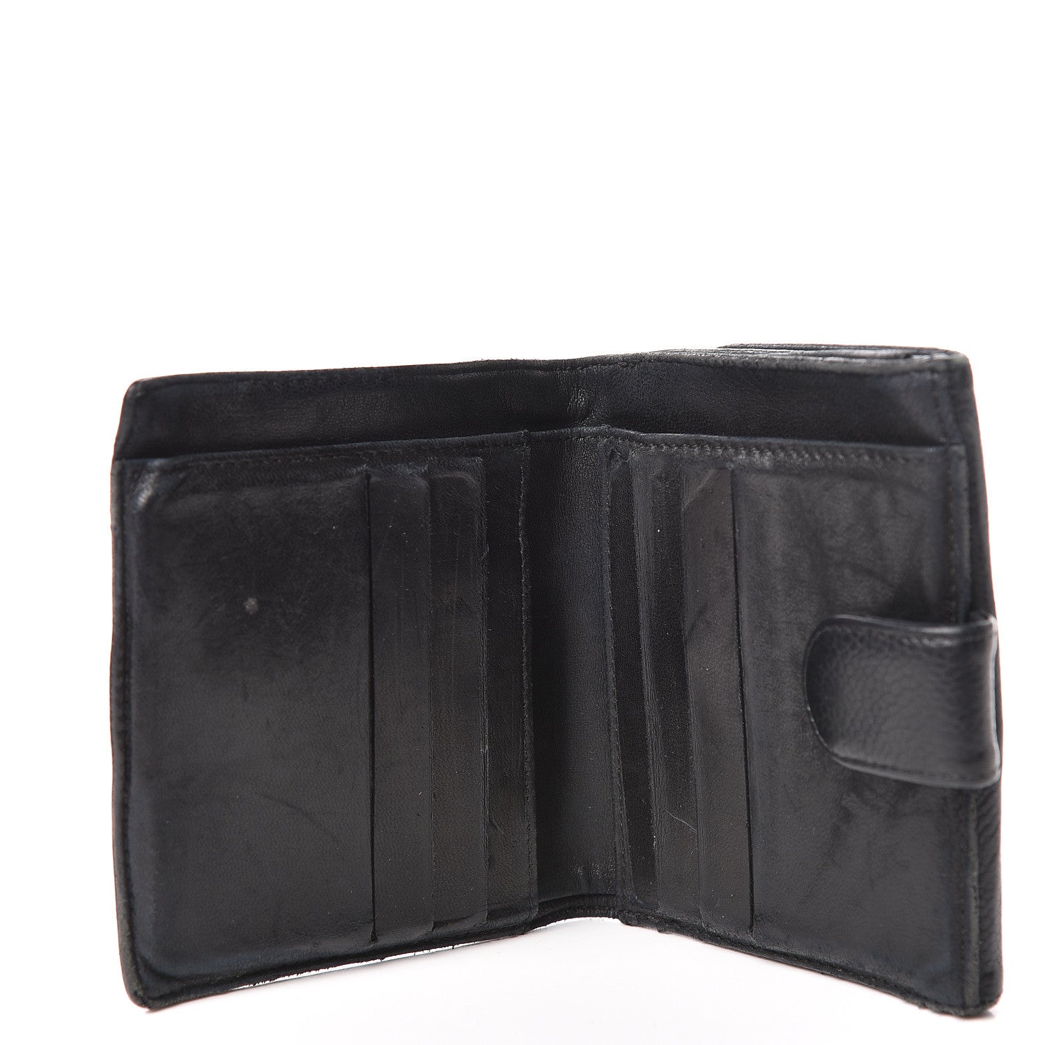 Chanel Caviar Timeless CC Compact French Wallet Black 5 of 20