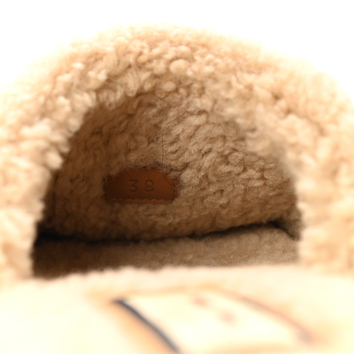 Shearling Interlocking G Womens Eileen Slippers 38 Butterscotch Cocoa