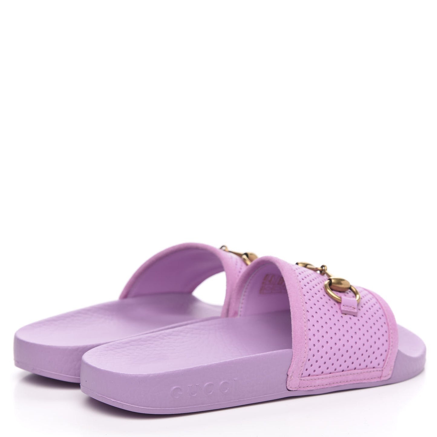 Suede Perforated Horsebit Kids Slide Sandals 9 Malva