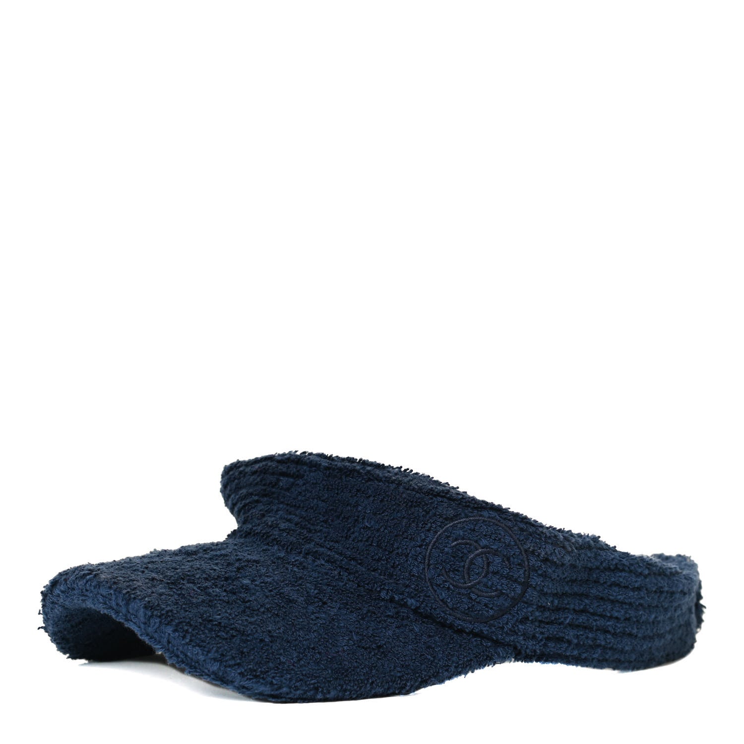 Chanel Cotton Terrycloth CC Visor Blue 1 of 7