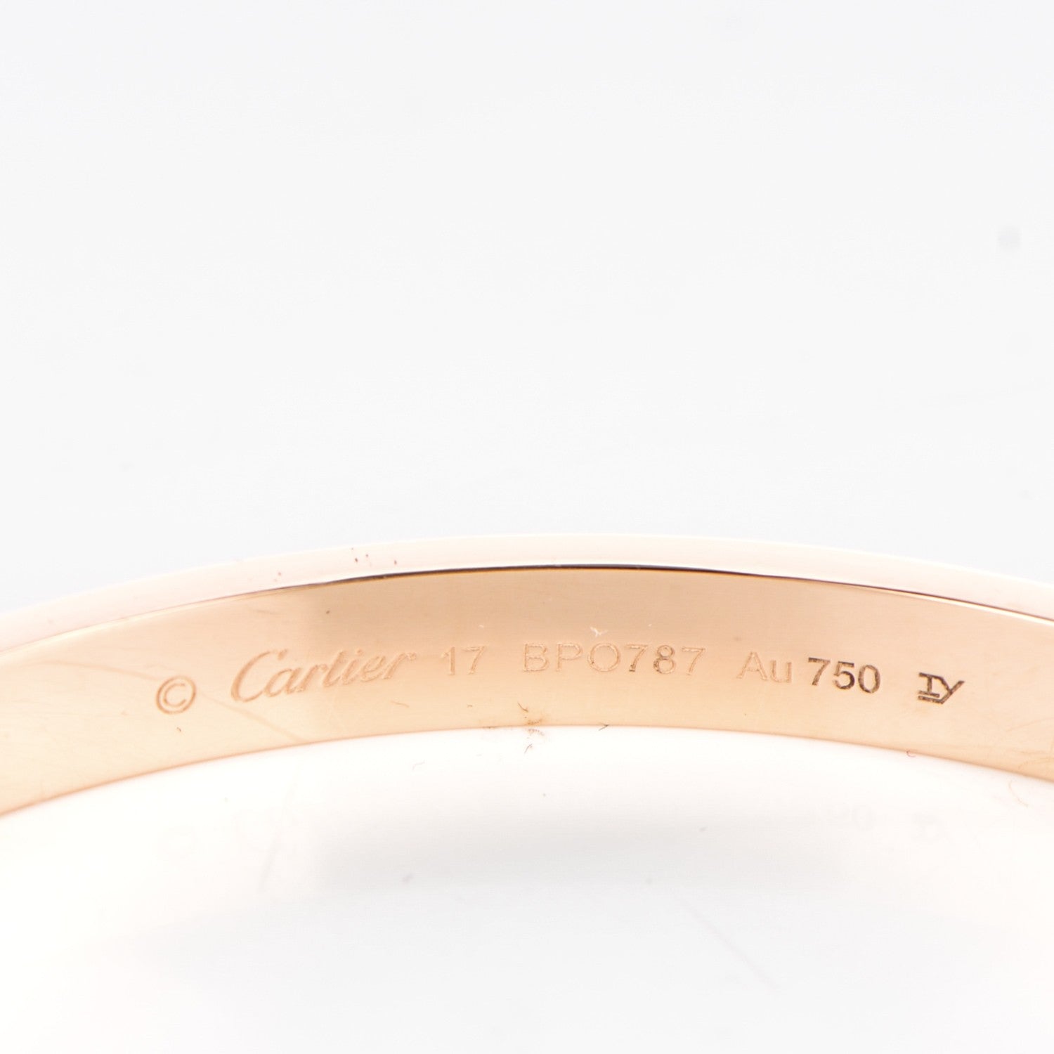 Cartier 18K Pink Gold LOVE Bracelet 17 4 of 7