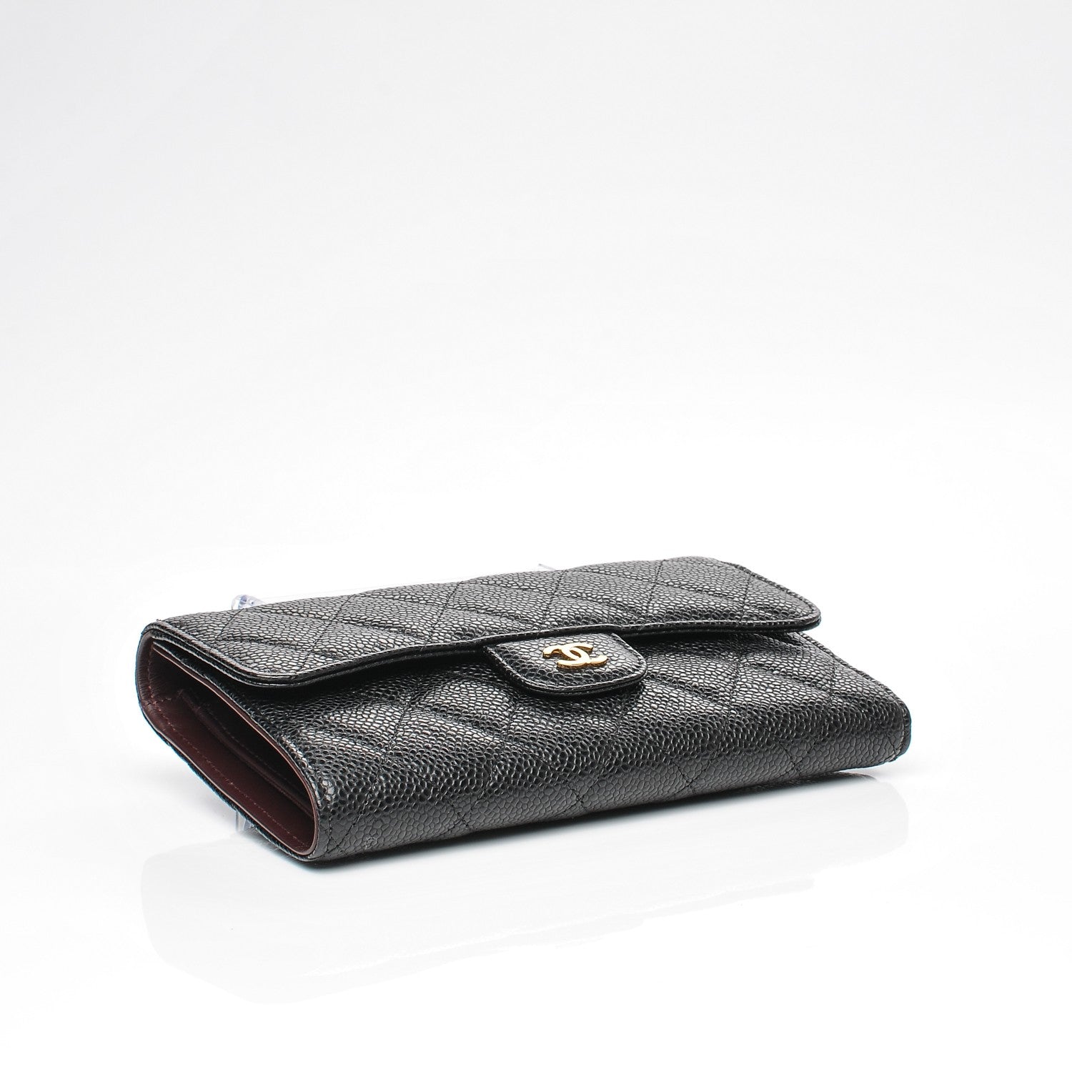 Chanel Caviar Quilted Long Flap Wallet Black 4 of 9