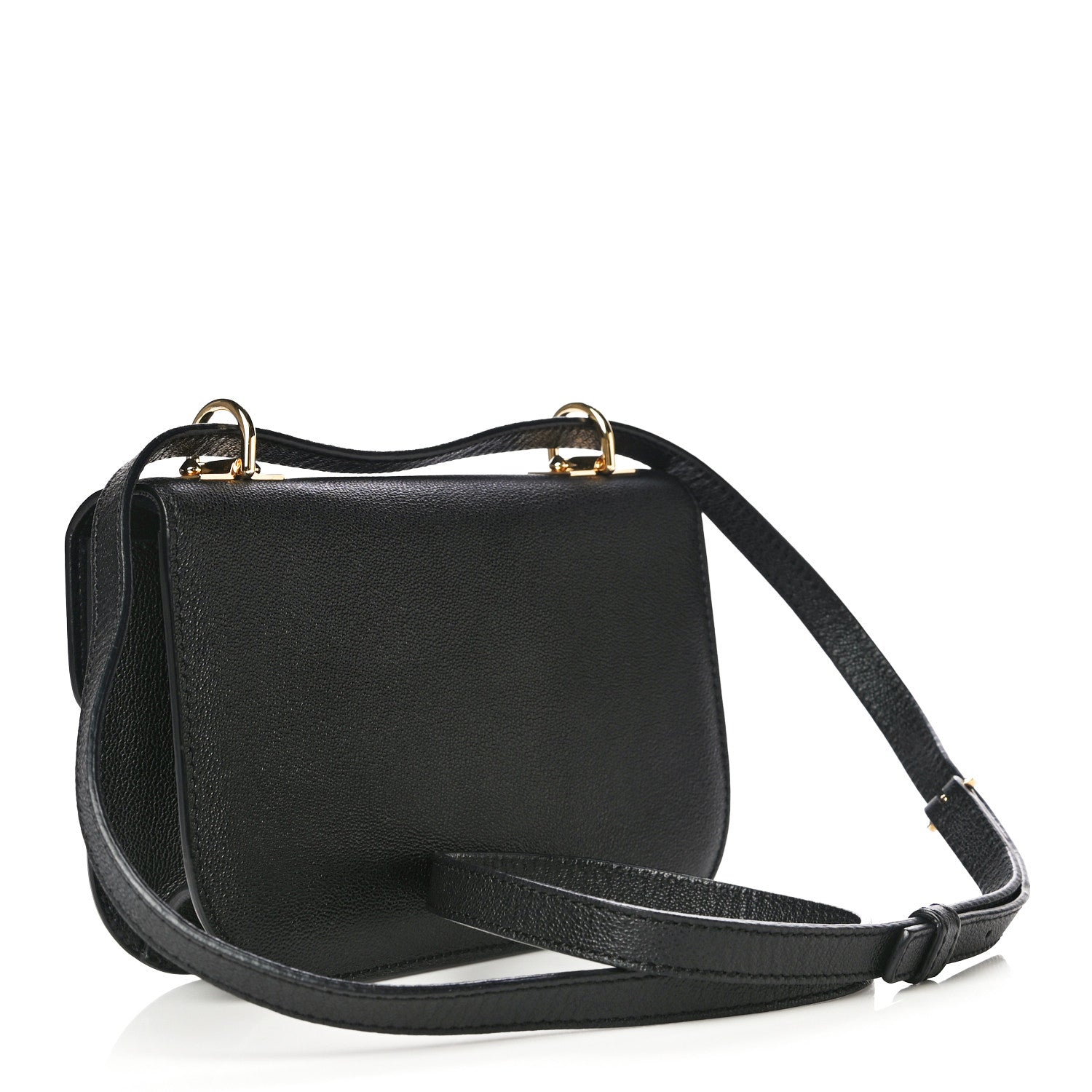 Alexander McQueen Grained Calfskin Small Insignia Flap Black 3 of 13