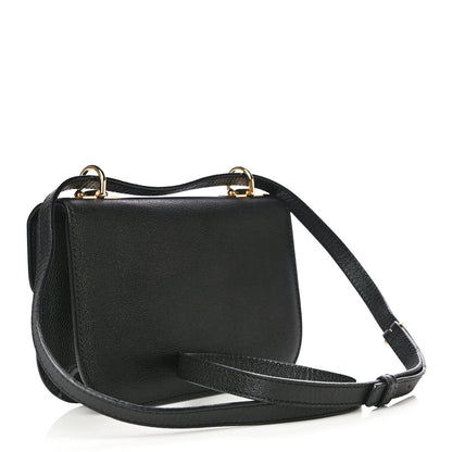 Alexander McQueen Grained Calfskin Small Insignia Flap Black 3 of 13