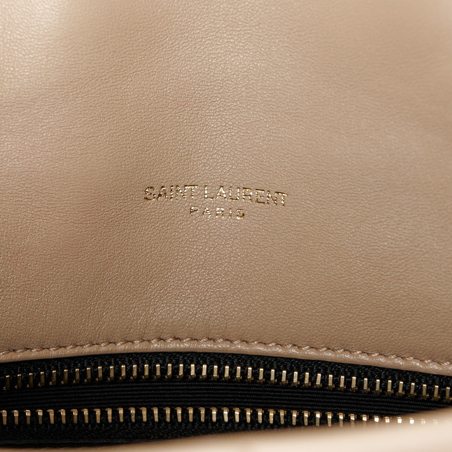 Saint Laurent Lambskin Quilted Toy Loulou Puffer Monogram Chain Satchel Dark Beige 6 of 11