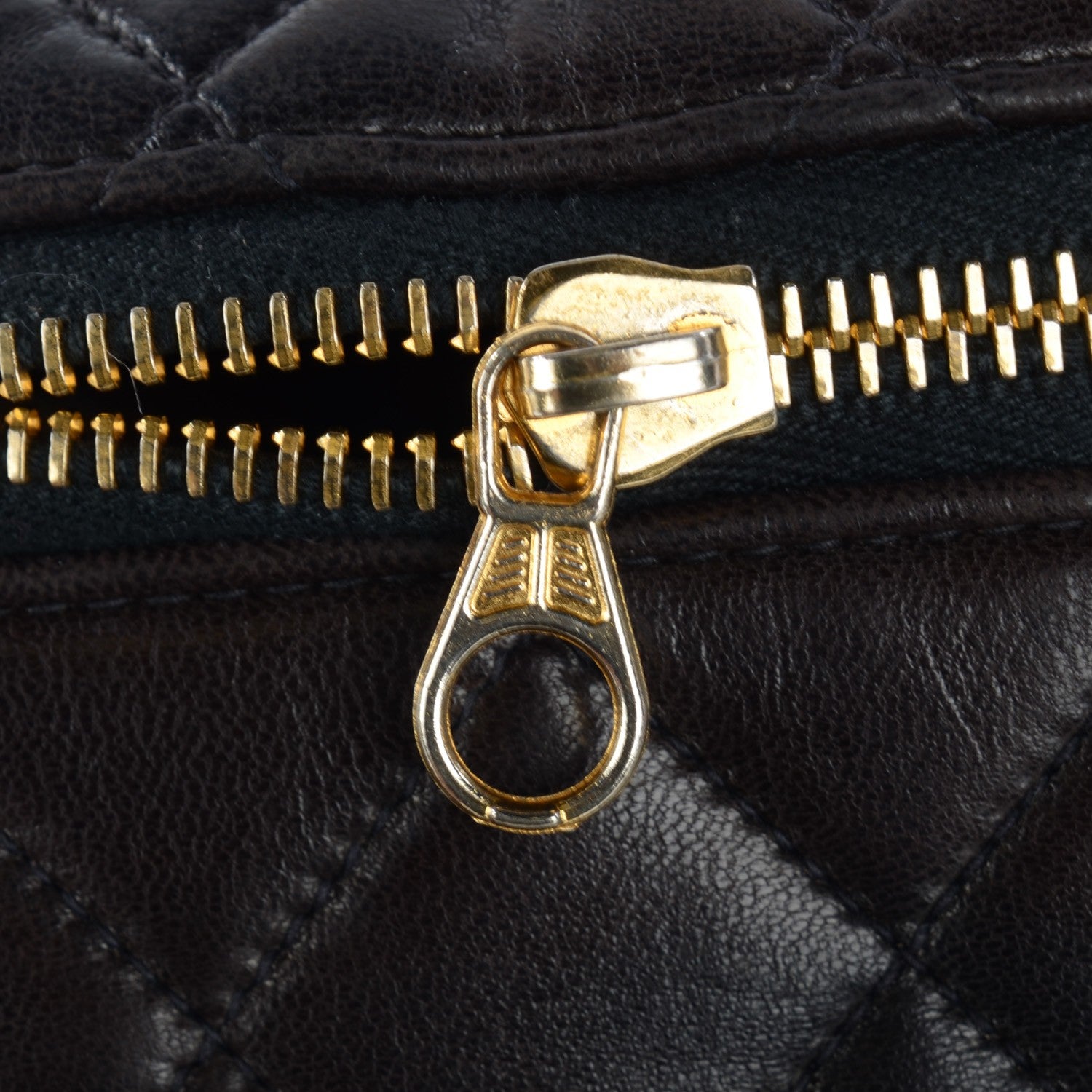 Chanel Lambskin Quilted Vanity Cosmetic Case Black 9 of 9