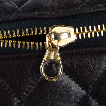 Chanel Lambskin Quilted Vanity Cosmetic Case Black 9 of 9