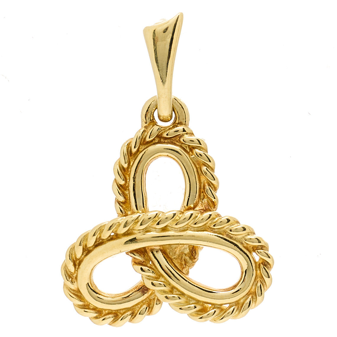 Tiffany 18K Yellow Gold Interlocking Rope Pendant 1 of 3