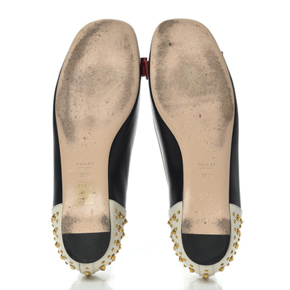Gucci Calfskin Studded Lexi Ballerina Flats 39.5 Black 5 of 19