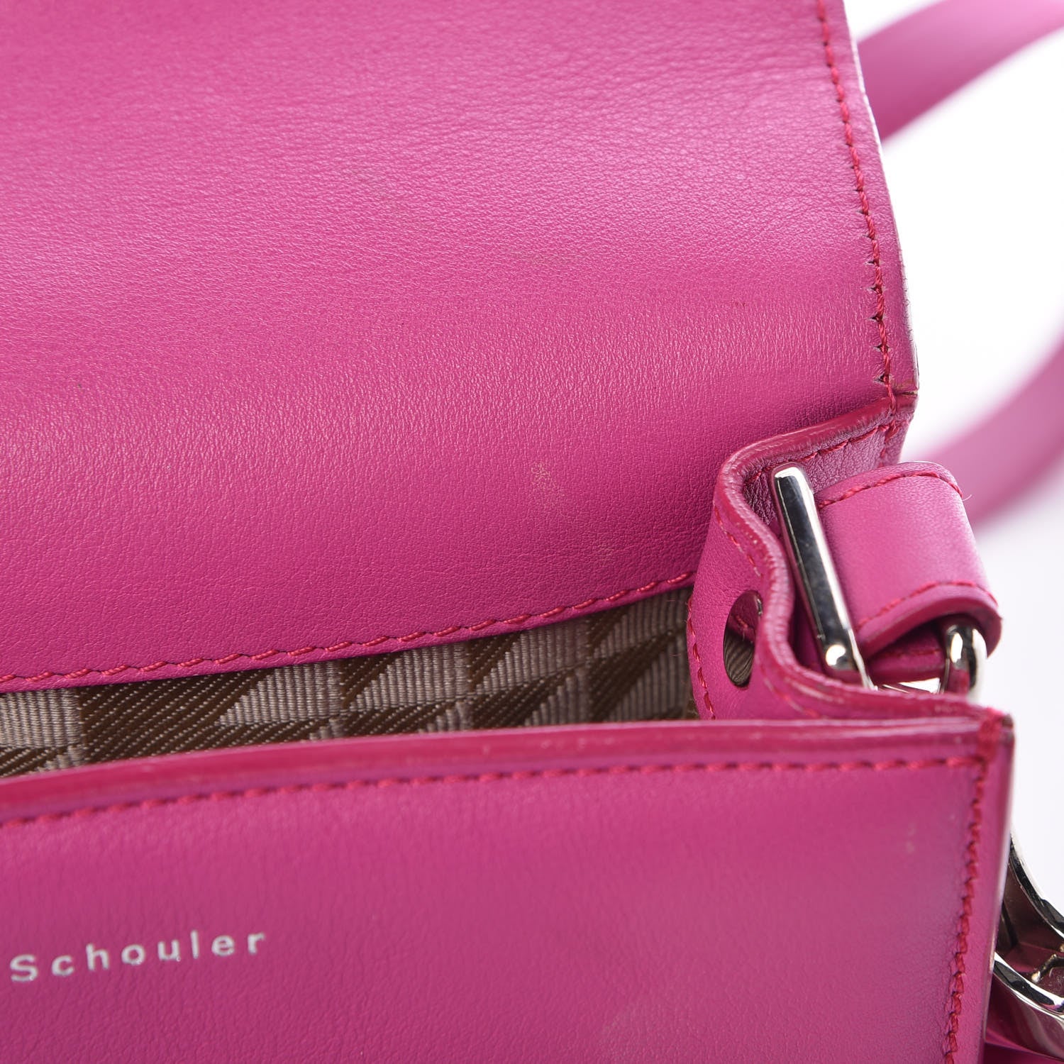 Proenza Schouler Smooth Calfskin Tiny PS11 Classic Shoulder Bag Fuxia 10 of 12