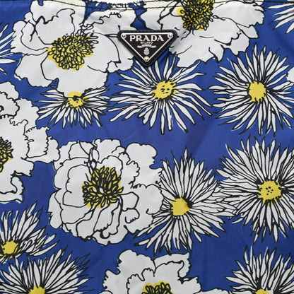 Prada Tessuto Nylon Floral Print BYOBag Shopping Tote Bluette 11 of 13