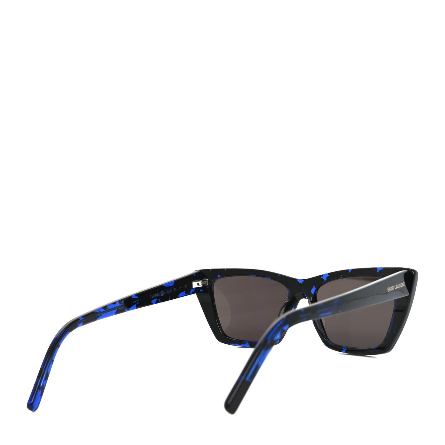 Acetate Mica Cat Eye Sunglasses SL 276 Black Blue