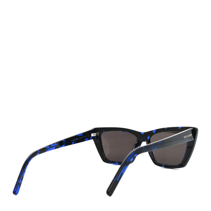 Saint Laurent Acetate Mica Cat Eye Sunglasses SL 276 Black Blue 4 of 8