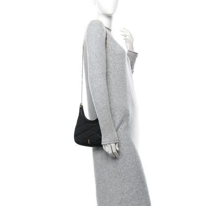 Saint Laurent Lambskin Quilted Monogram Sade Hobo Black 2 of 10