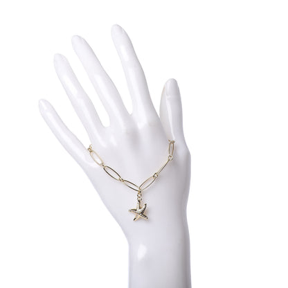 Tiffany 18K Yellow Gold Diamond Elsa Peretti Starfish Charm Bracelet 2 of 7