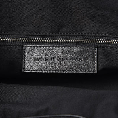 Balenciaga Agneau Damask Stripe Courier Black White 6 of 15