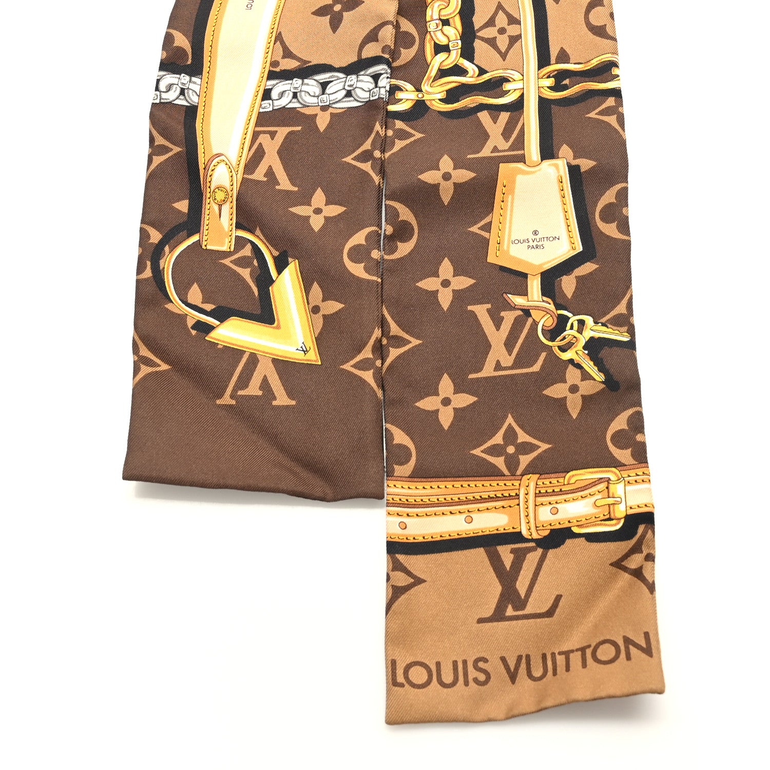 Louis Vuitton Silk Monogram Confidential Bandeau Brown 2 of 3