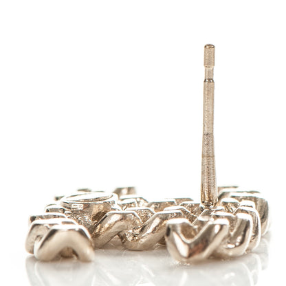 Chanel Metal Chain Link CC Earrings Gold 4 of 6