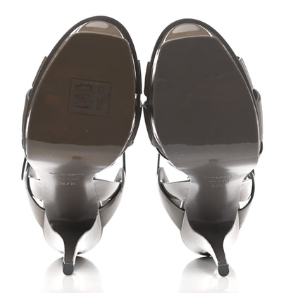 Saint Laurent Patent Tribute 105 Platform Sandals 37.5 Fog 5 of 10