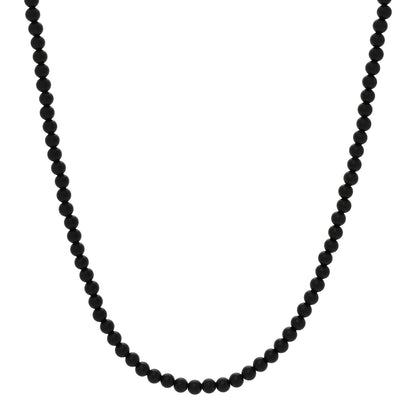David Yurman Sterling Silver Black Onyx 6mm Spiritual Beads Necklace 1 of 6