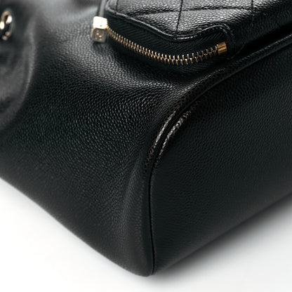 Chanel Caviar Quilted CC Pocket Bucket Bag Black 9 of 11