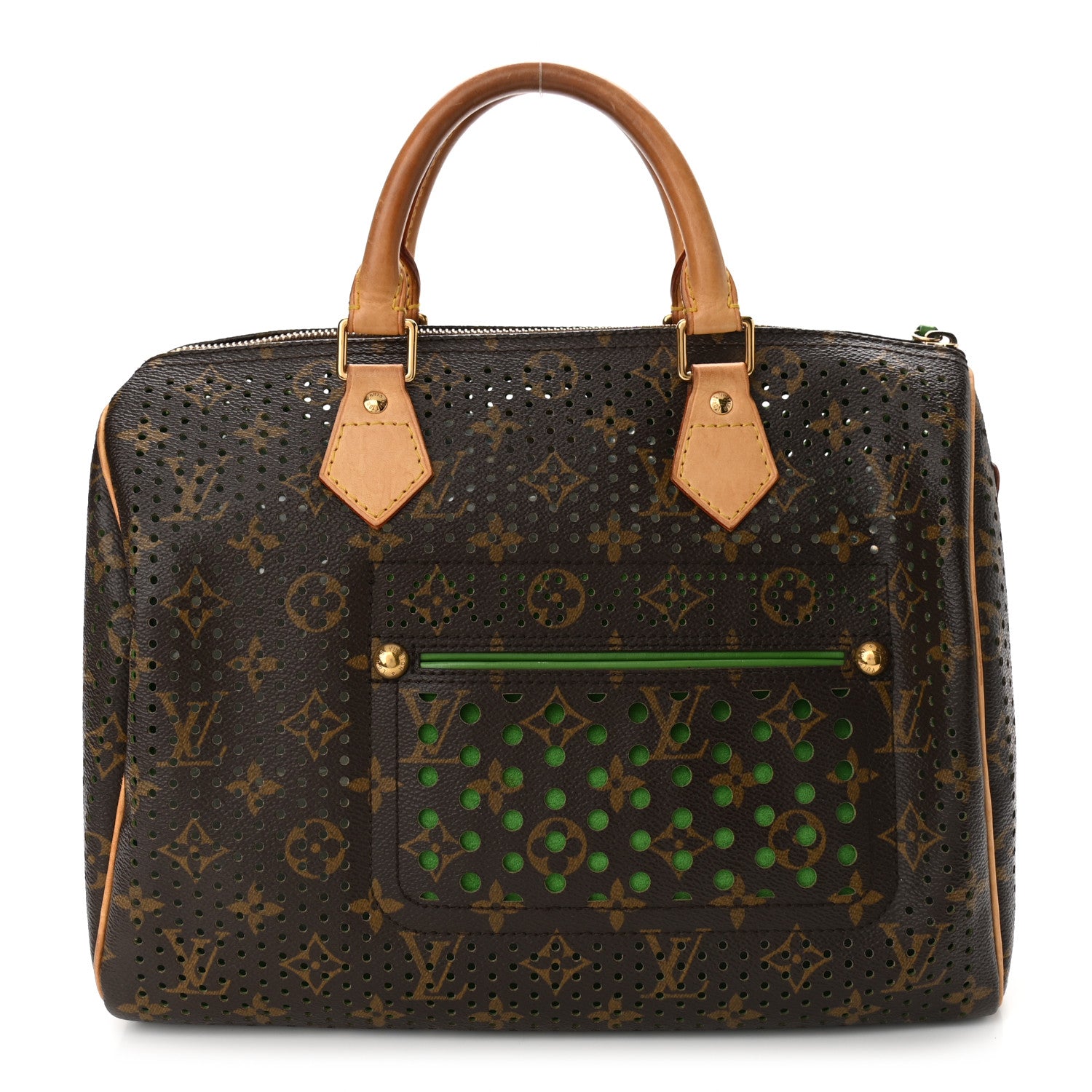 Louis Vuitton Monogram Perforated Speedy 30 Green 1 of 14