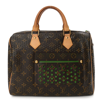 Louis Vuitton Monogram Perforated Speedy 30 Green 1 of 14