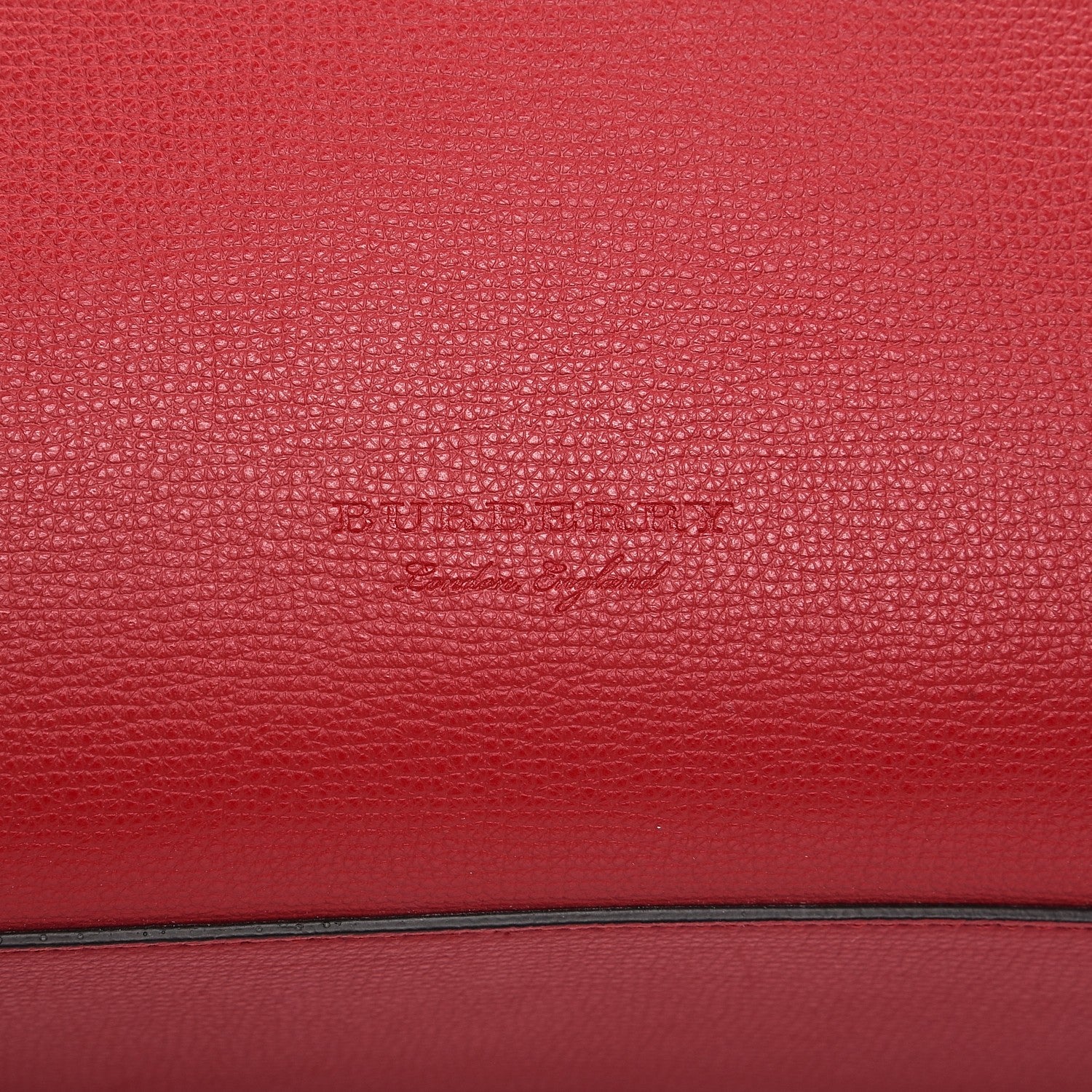 Burberry Haymarket Check Small Reversible Tote Poppy Red 9 of 13