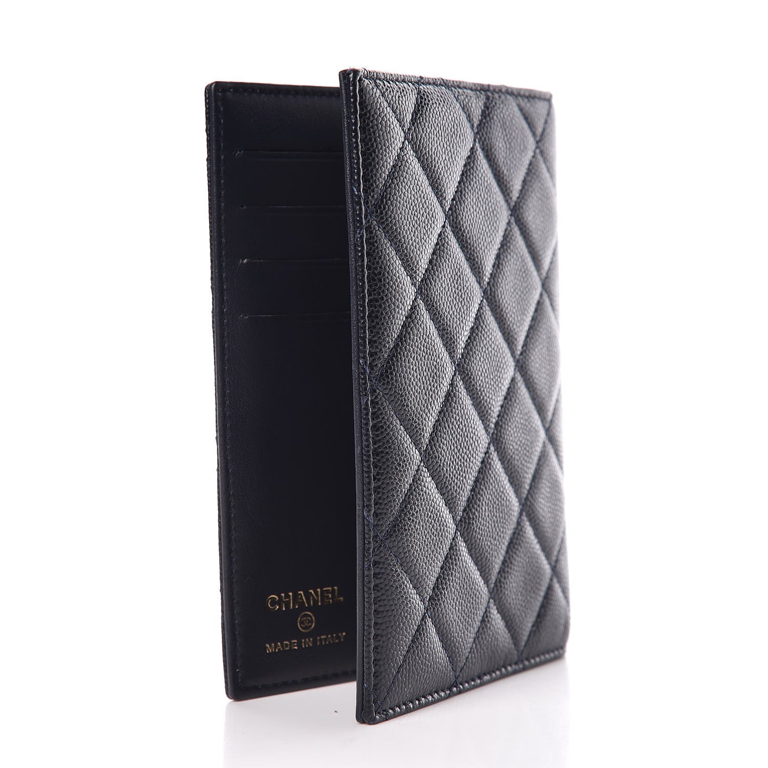 Chanel Caviar Quilted Passport Holder Navy 3 of 12