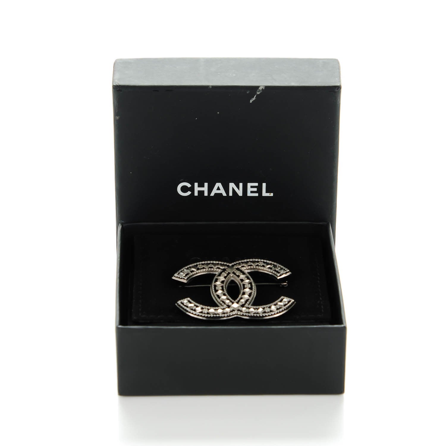 Chanel Ruthenium CC Brooch 5 of 5