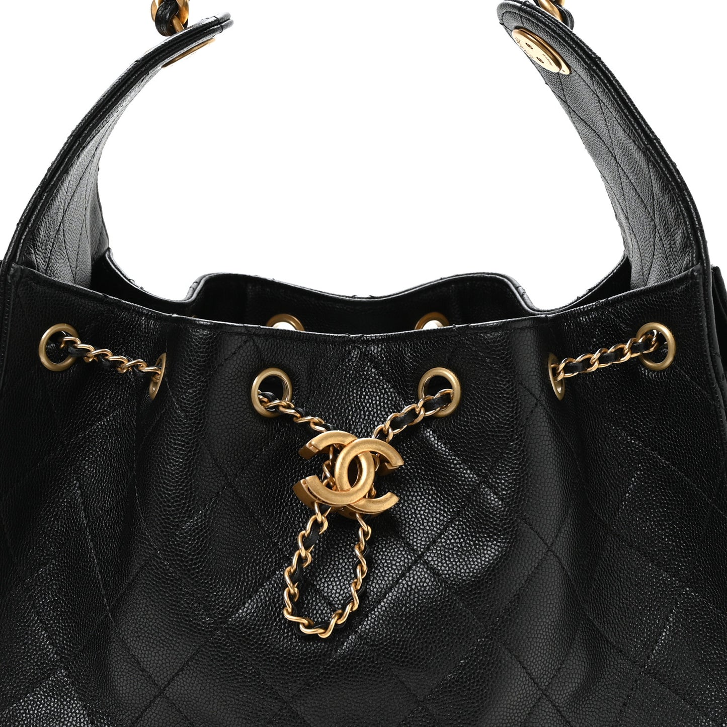 Caviar Quilted Small Chanel 25 Handbag Black